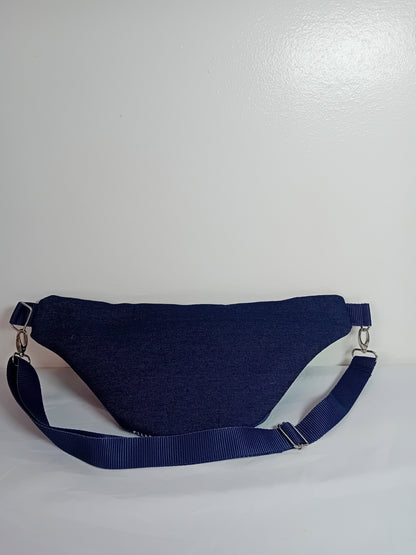 Sac banane jean rayé -  P18B