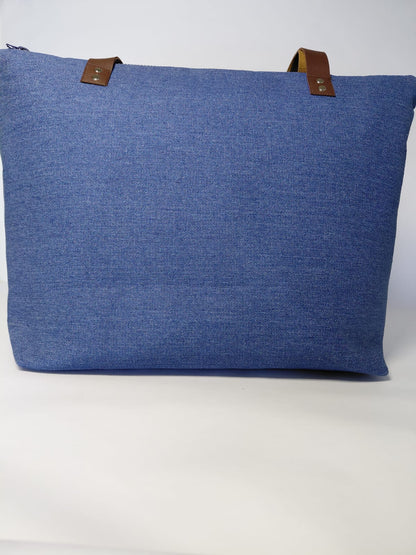 Sac Cabas en Jean Patchwork Chevron - Référence MJ28C